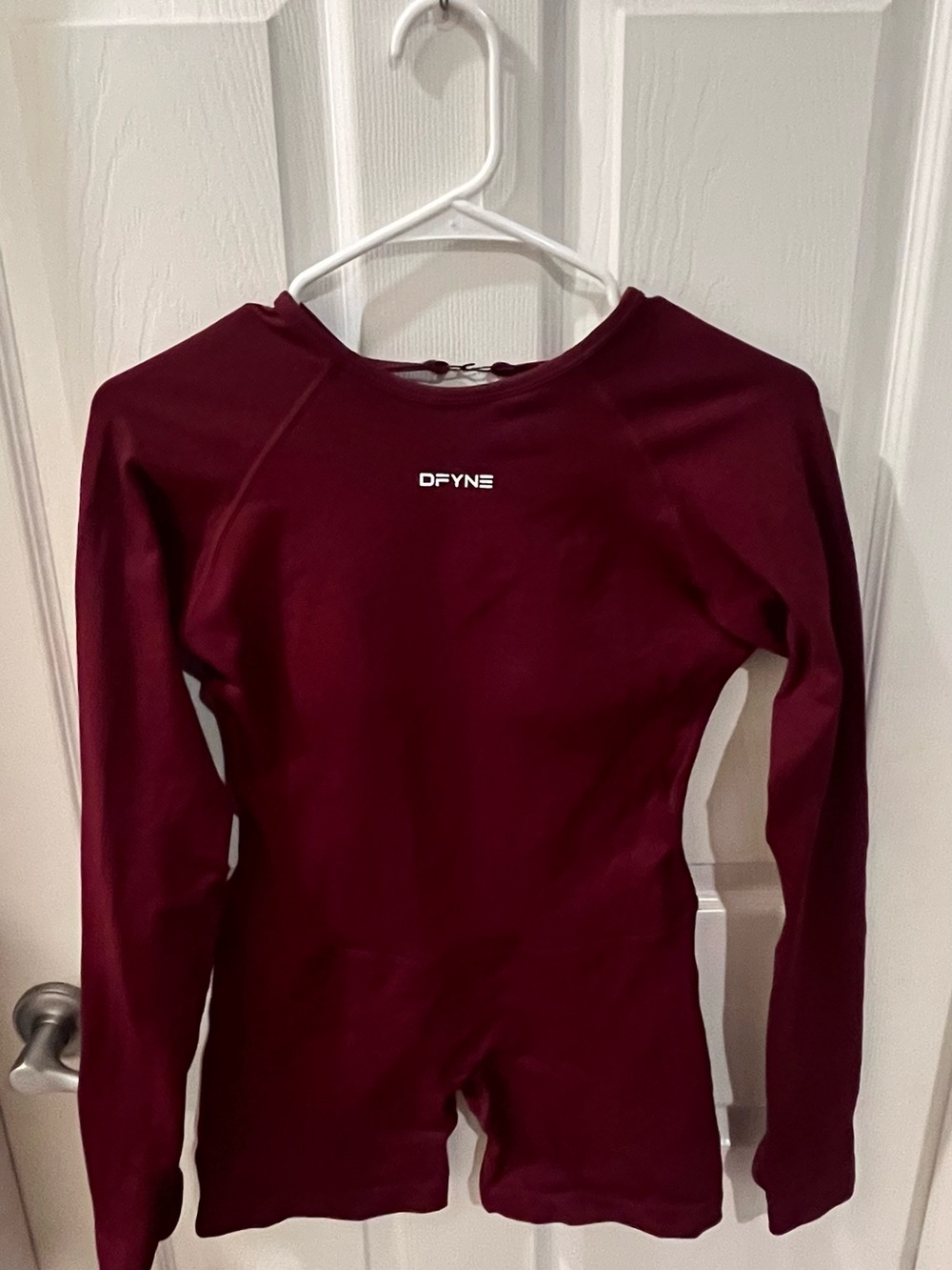 DFYNE Long Sleeve One Piece in Winter Berry